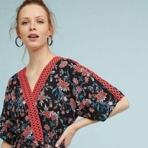Anthropologie Feather Bone Romper